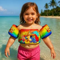 Boia de Braço Colete Infantil para Nadar Praia Piscina Estampa Ursinho e Seus Amigos
