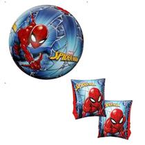 Boia De Braço Homem Aranha + 1 Bola Do Homem Aranha