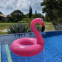 Boia de Flamingo Pink Adulto Para Verão Praias e Piscinas