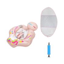 Boia De Natação Infantil Em PVC Reforçado Com Toldo Para Bebês De 1 a 4 Anos Boia De Natação Infantil Em PVC Reforçado Com Toldo Para Bebês De 1 a 4 Anos