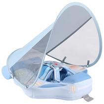 Bóia de natação para bebês GENTEACO Mambobaby com dossel azul de 3 a 24 meses Bóia de natação para bebês GENTEACO Mambobaby com dossel azul de 3 a 24 meses