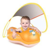Bóia de natação para bebês, piscina inflável LAYCOL com cobertura solar Bóia de natação para bebês, piscina inflável LAYCOL com cobertura solar