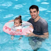 Bóia de natação Swimbobo inflável para bebês de 6 a 36 meses, sereia rosa