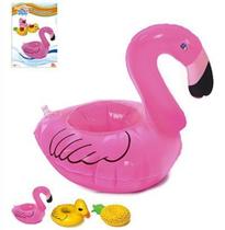 Boia Flamingo Porta Copo Inflável Para Piscina - Cam