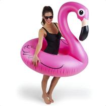 Boia Flamingo Rosa Gigante Grande Piscina Inflável 120Cm