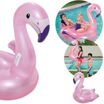 Boia Flamingo Rosa Gigante Inflável Praia Piscina 1,20m Ntk