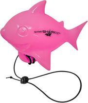 Boia flutuante Anchor Ball Marker da SandShark. Acessórios de barco pontão em forma de tubarão para diversão na praia. Acessórios de ancoragem de barco para águas rasas. Alta visibilidade. Cabo elástico de 30" (rosa).