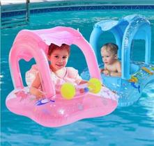 Boia Fralda Infantil Reforçada Bebê 65x65Cm Com Cobertura Baby (Rosa)