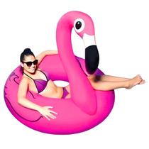 Boia Gigante Flamingo Inflável Grande 120cm Piscina Adulto