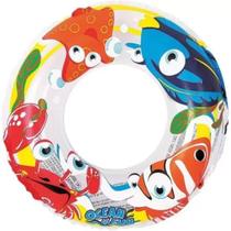 Boia Infantil Circular Para Piscina Praia Oceano Fun Translúcida 50 Cm - Wellmix