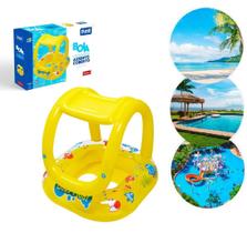 Boia Infantil Com Cobertura Proteção Bote Inflável Piscinas