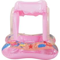 Boia Infantil Com Protetor Solar Para Criança 65x65cm Rosa Boia Infantil Com Protetor Solar Para Criança 65x65cm Rosa