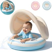 Boia Infantil Com Toldo Inflável Baby Float Para Piscina