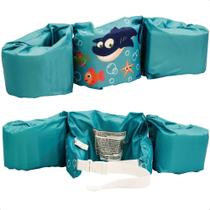 Boia Infantil de Vestir Tubarão Proteção nos Braços Colete Flutuador Azul Kababy - 25100T