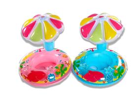 Boia Infantil Inflável Com Cobertura Proteção Solar 60x60cm