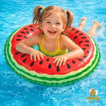 Boia Infantil Inflável Praia Piscina Criança Cintura Melancia 60cm - Funs