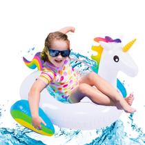 Boia infantil p/ Piscina Unicórnio inflável gigante 1,32 metros