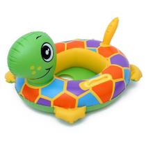 Boia Infantil Tartaruga Colorida Com Fralda Mar Piscina Bebê