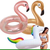 Boia Inflavel 120Cm Snel Home Flamingo dourado - Utilika Distribuidora