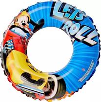 Boia Inflável Circular De Cintura Franja Mickey 72 Cm