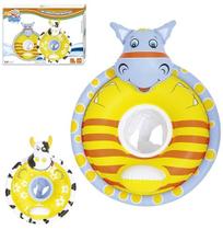 Boia inflavel circular fralda animais e pegador 80x68cm summer fun na caixa - Wellmix