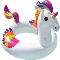 Boia Inflável Circular Unicornio Praia Piscina 110X80cm Bel Boia Inflável Circular Unicornio Praia Piscina 110X80cm Bel