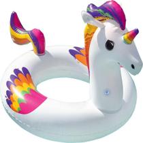 Boia Inflável Circular Unicornio Praia Piscina 110X80cm Bel