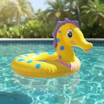 Boia Inflável Divertida Animal Jacaré Cavalo Marinho Piscina