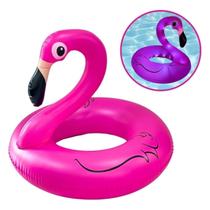 Boia Inflável Flamingo Rosa C/ Led Para Piscina - Importway