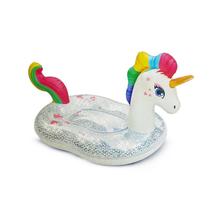 Boia Inflável Flutuação Unicórnio c/ Glitter Praia Piscina
