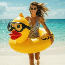 Boia Inflável Gigante Pato Float Joy 106 cm