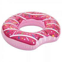 Boia Inflavel Grande 1,07 M para Piscina Rosa Donut Morango Mor