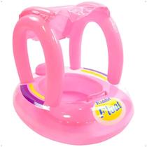 Boia Inflável Infantil Com Cobertura Baby Float Menino Menina Para Piscina Praia Bote
