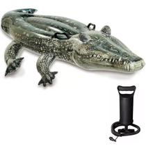 Bóia inflável intex jacaré piscina criança + bomba de inflar Bóia inflável intex jacaré piscina criança + bomba de inflar