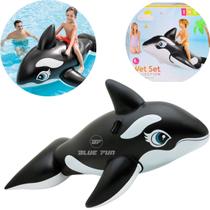 Bóia Inflável Orca Baleia Grande com Alças Resistentes e Kit de Reparo - Intex 58561