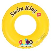 Bóia inflável para piscinas amarela de 80 cm de diâmetro