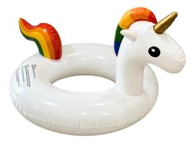 Boia inflável redonda luxo grande unicório 120cm iwbiu120 Boia inflável redonda luxo grande unicório 120cm iwbiu120