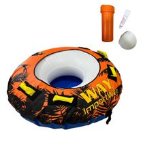 Boia Inflável Robocável Redonda 120 cm para 1 Pessoa suporta 160 Kg Lancha Jetski Importway Iwbi001