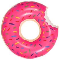 Boia Inflável Rosquinha Marrom 60cm Donut Redonda Boia de Piscina para Praia, Lazer e Diversão