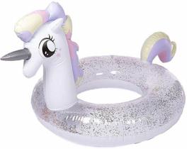 Boia Inflável Unicórnio Com Glitter Unicorn Ring 120Cm Boia Inflável Unicórnio Com Glitter Unicorn Ring 120Cm