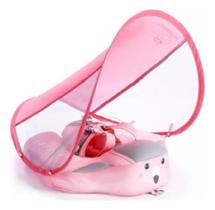 Boia Natação Para Bebê Dossel Sólido Para Piscina - Rosa