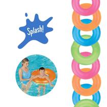 Boia Neon 85 Cm Redonda Inflável Piscina Praia Boia Neon 85 Cm Redonda Inflável Piscina Praia