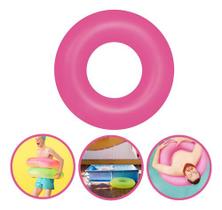Boia Neon Redonda Piscina Adulto Criança Inflável 90cm Rosa