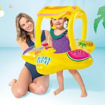 Boia para Crianças até 15Kg Baby Bote Kiddie com Cobertura Bote inflável Estrela Frutas Intex 56573