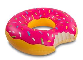 Bóia piscina donut redonda infantil inflavel foto blogueira