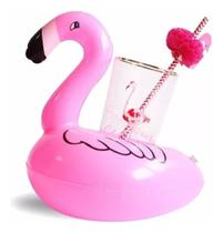 Boia Porta Copo Flamingo Flutuador P/ Praia Piscina
