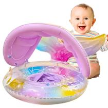 Boia Rabo Sereia Mar Com Fralda Infantil Piscina Guarda Sol