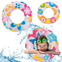 Boia redonda florzinha infantil kids p/ piscina 5 a 10 anos- 60cm