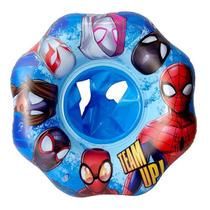 Bóia Redonda Homem Aranha Inflavel Bebe Fralda Segura Perninha