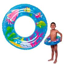 Bóia Redonda Inflável piscina Infantil 60cm Fundo Do Mar - Wellmix